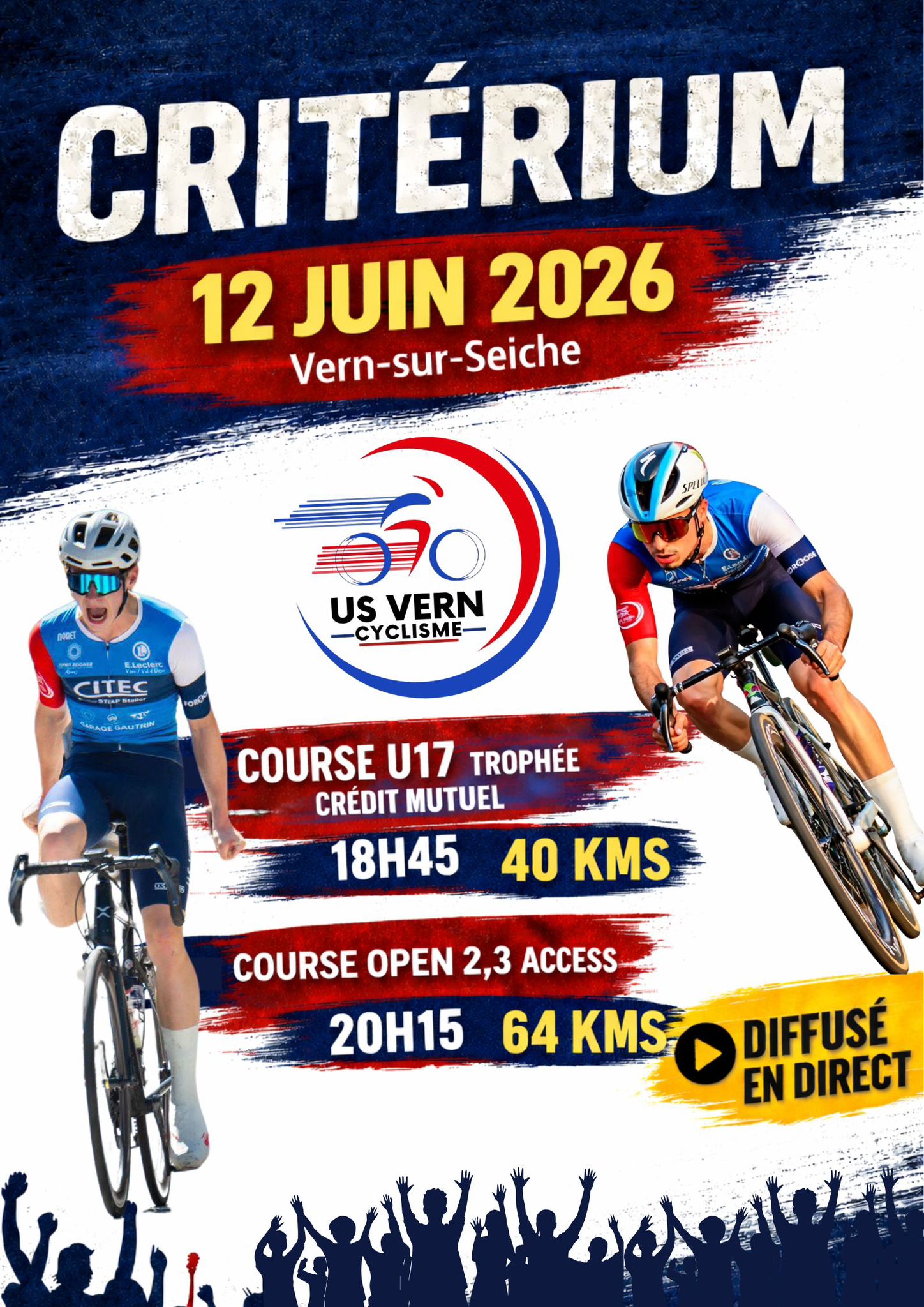 Affiche de la Nocturne Critérium des As US Vern